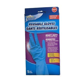 Scrub Buddies Reusable Gloves Medium Heavy Duty Textured Palms New Boxed
